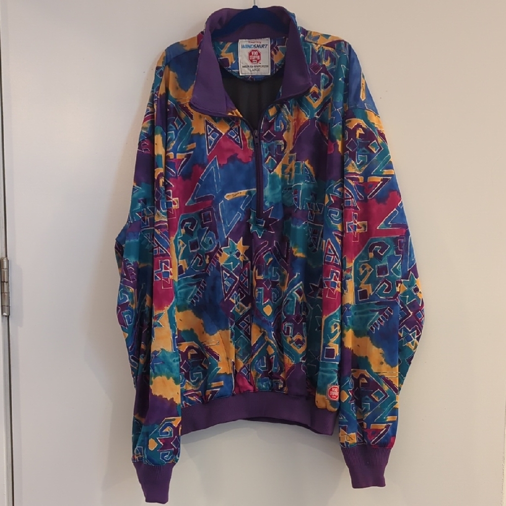 90sVTG Tourney Wind Stopper Wind Shirt Half Zip Pullover